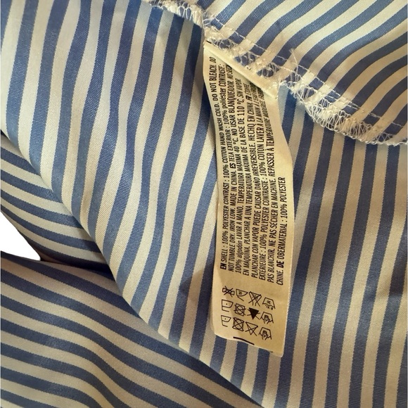 NWT English Factory Blue Stripe Womens Button up Shirt Blouse Tunic SZ S - Picture 5 of 5